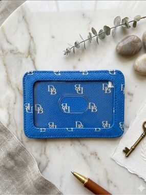 Dooney & Bourke Blue Logo Card Case